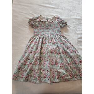 Janie & Jack Girls Spring Floral Smocked Dress Sz 6